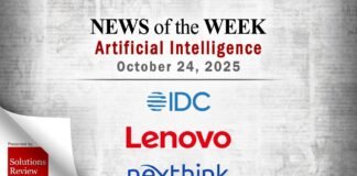 Artificial Intelligence News for the Week of October 24; Updates from IDC, Lenovo, Nexthink & More