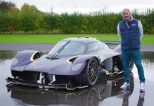Car legend Chris Harris takes the bespoke 24-carat Aston Martin Valkyrie for a rare test