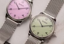 Introducing – The New Hanhart Silva with Rosé &
Pistachio Dials