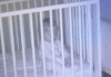 Mom watches baby monitor cam, tears at what she catches baby doing
