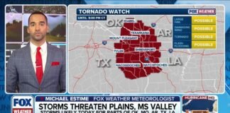 Storms threaten plains, Mississippi Valley as tornado watches issued | Latest Weather Clips