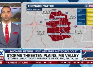 Storms threaten plains, Mississippi Valley as tornado watches issued | Latest Weather Clips