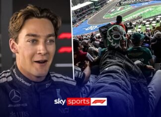 Mexico City GP: ‘You don’t get to watch F1 as a driver!’ | A disguised George Russell watches FP1 from the grandstand