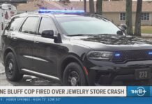 Pine Bluff officer fired over jewelry store crash