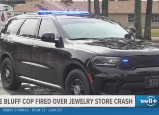 Pine Bluff officer fired over jewelry store crash