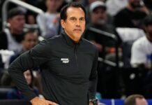 Miami Heat coach watches on helplessly as his home burns to the ground