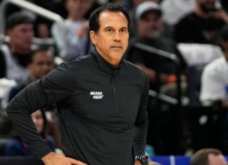 Miami Heat coach watches on helplessly as his home burns to the ground