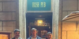 Roma’s Ferguson watches Ireland’s 96th-minute Hungary winner in Irish Pub