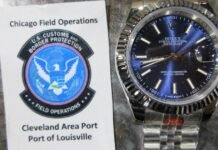 Louisville CPB officers seize fake watches