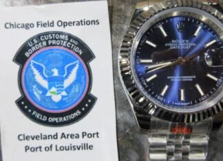Louisville CPB officers seize fake watches