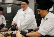 Pierpont culinary students prepare 40 turkeys for Union Rescue Mission