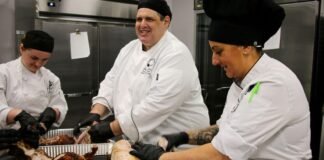 Pierpont culinary students prepare 40 turkeys for Union Rescue Mission