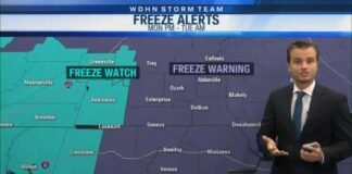 Freeze watches, warnings in effect for The Wiregrass, Dothan