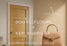 Doors 2 Floors in collaboration with Award winning fashion designer Keri Andriana CEO of luxury vegan handbag brand Amschela