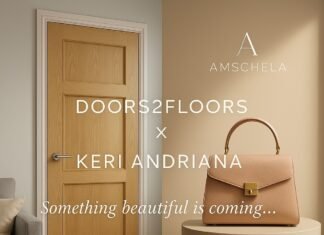 Doors 2 Floors in collaboration with Award winning fashion designer Keri Andriana CEO of luxury vegan handbag brand Amschela
