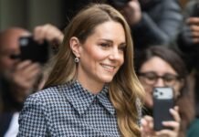 Princess Kate Styles Her Brand New Bag With a Classic Houndstooth Dress and Hugo Boss Heels
