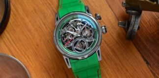 First Look – A new Green Edition of the Louis Moinet
Impulsion Titanium Chronograph Tourbillon
