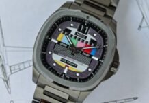 First Look – The new Mido Multifort TV Big Date S01E02, a
Fun Take on the Retro TV Test Card Motif