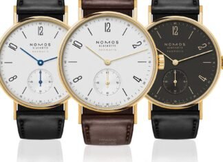 Nomos Glashütte unveils three Tangente neomatik in 18kt
gold