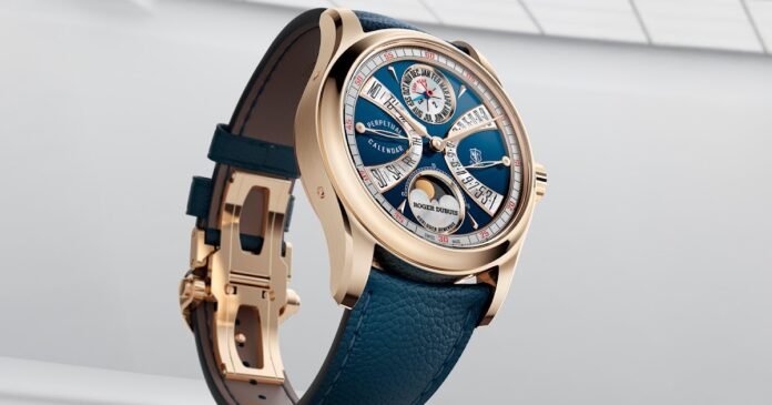Roger Dubuis Hommage La Placide Limited Edition: perpetual
calendar with biretrograde display