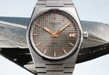 Tissot expands PRX line with new 38 mm titanium
version