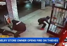 Wild video shows how pistol-packing store owner sent crew of masked…