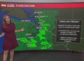 More than 10 rivers have active flood watches