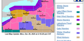UPDATE: Snow squall warning issued for all of Livingston County