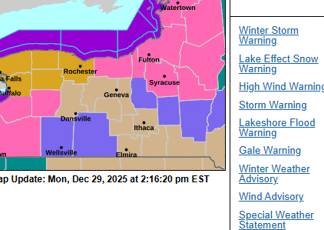 UPDATE: Snow squall warning issued for all of Livingston County
