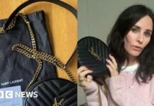 Friends star Courteney Cox donates bag to Harpenden campaigner