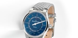 MeisterSinger Kaenos adds new leather and textile strap
options for enhanced versatility
