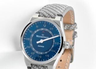 MeisterSinger Kaenos adds new leather and textile strap
options for enhanced versatility