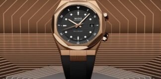 Introducing – Mido’s Multifort 8 Two Crowns in Rose Gold PVD
and Black