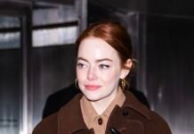 Emma Stone Found the Coolest Way to Wear a Brown Coat, Down to Her Red Nails