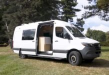 This Camper Van Is a Bespoke Home on Wheels With a Compact Workspace and a Clean Design