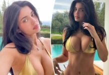Kylie Jenner pairs metallic bikini with more than $50K in Cartier…