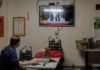 A man in Taiwan watches TV news coverage of the Chinese People’s Liberation Army military drills this week, which Taipei called ‘highly provocative’