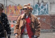 Bella Hadid Mixes Downtown Gorpcore with Grandma Glamour—Rollers and All