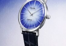 Credor Goldfeather with Imari Nabeshima porcelain
dial