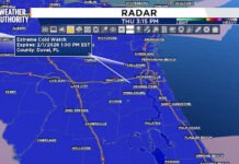 Extreme Cold Watch, a first for the greater Jacksonville area