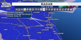 Extreme Cold Watch, a first for the greater Jacksonville area
