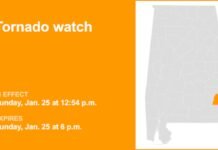 Update: Tornado watch affecting Barbour and Russell counties until Sunday evening