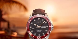 Mido Ocean Star 200C with red ceramic bezel