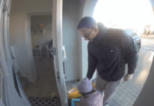 Dad left to care for toddler alone, then mom watches the Arlo camera