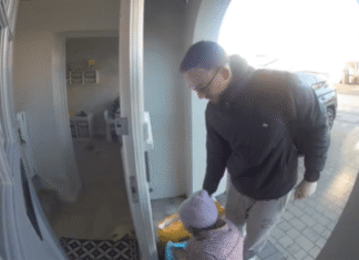 Dad left to care for toddler alone, then mom watches the Arlo camera