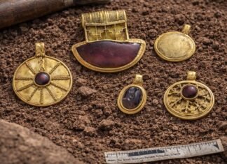 Anglo-Saxon treasure hoard of 7th-century gold jewelry was found in a strange location