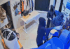 Video shows terrifying moment masked California burglars blitz high-end store, escape in luxury SUVs