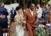 This Musician Bride Wore Vivienne Westwood for Her Flower-Filled Garden Wedding in Los Angeles
