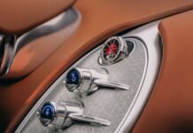 This unique Bugatti has a self-winding Audemars Piguet Tourbillon on its dashboard