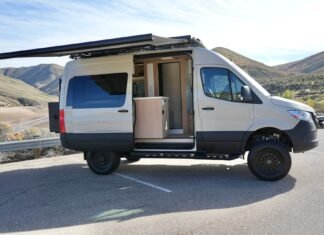This Bespoke Camper Van Features an Elegant White Oak Interior With a Space-Saving Design
